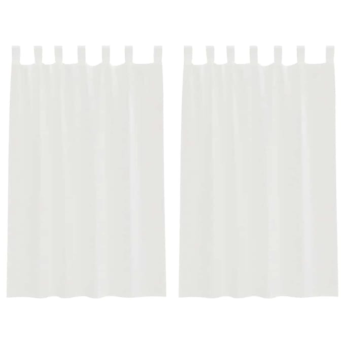vidaXL - Gordijnen - voile - met - lussen - 2 - st - 140x175 - cm - wit
