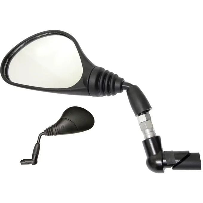 Busch&muller E-bike Left Rearview Gespiegeld Zwart