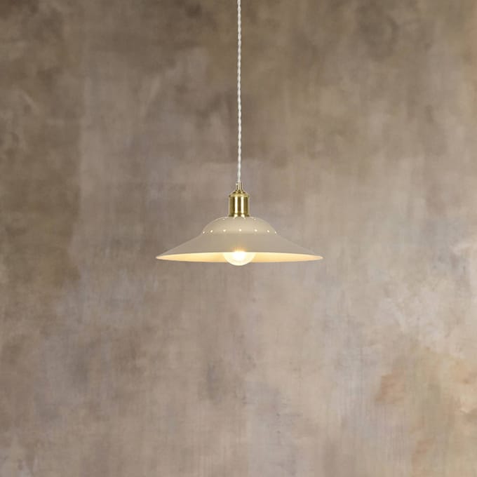 COREP Hanglamp Louise, ivoorkleurig, Ø 38 cm, metaal
