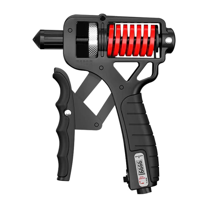 Verstelbare Hand Grip Kracht Trainer met Ergonomisch Ontwerp Koolstofstalen Tel Dubbele Veer zwart