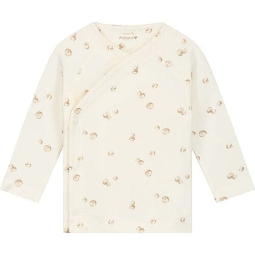 Prénatal newborn overslagshirt Dark Off-White 44 unisex