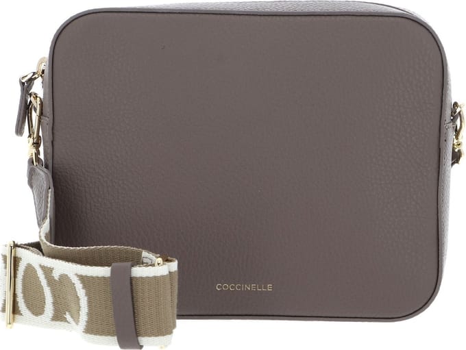 COCCINELLE Leren schoudertas Tebe Crossover Bag Warm Taupe 2