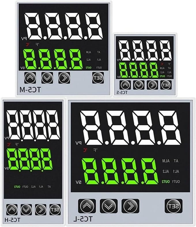 Temperatuurregelaar - Thermostaat PID - Temperatuur Beheersen - Dubbele Uitgang - 72x72mm - Zwart