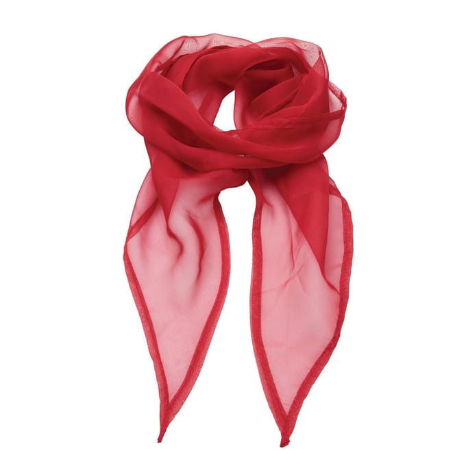 Premier Dames/Dames Chiffon Sjaal (Rood)