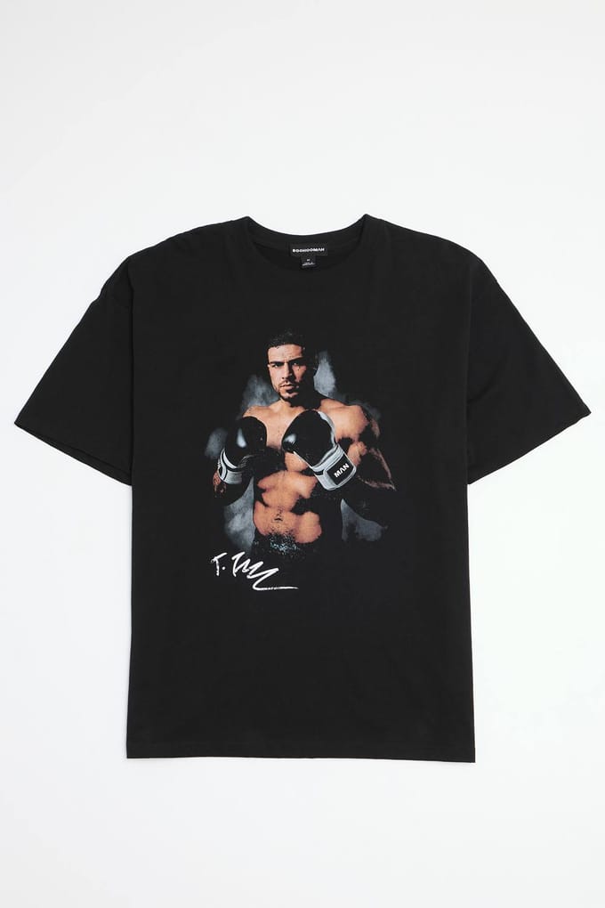 Oversized T-shirt Met Fury Misfits Print | Black | Size Large