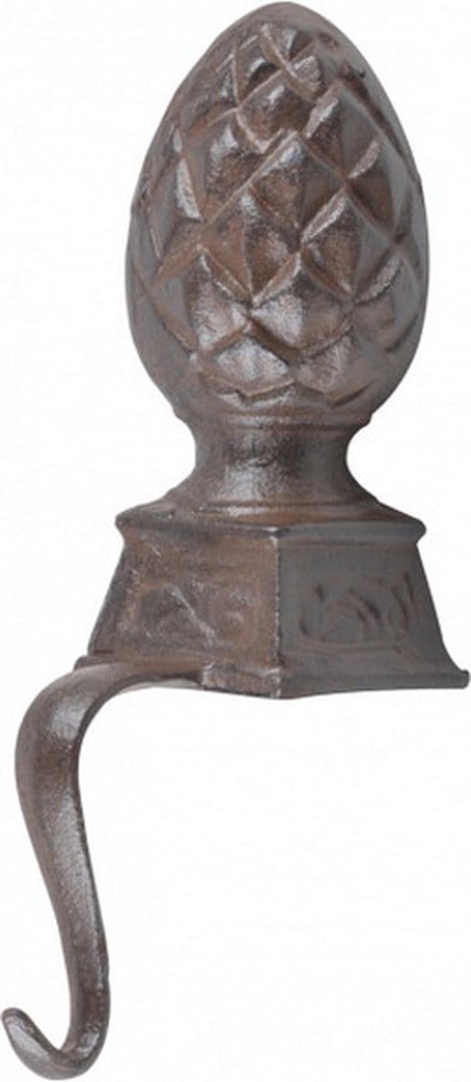 Stocking hanger 6,4 x 21,9 cm gietijzer donkerbruin