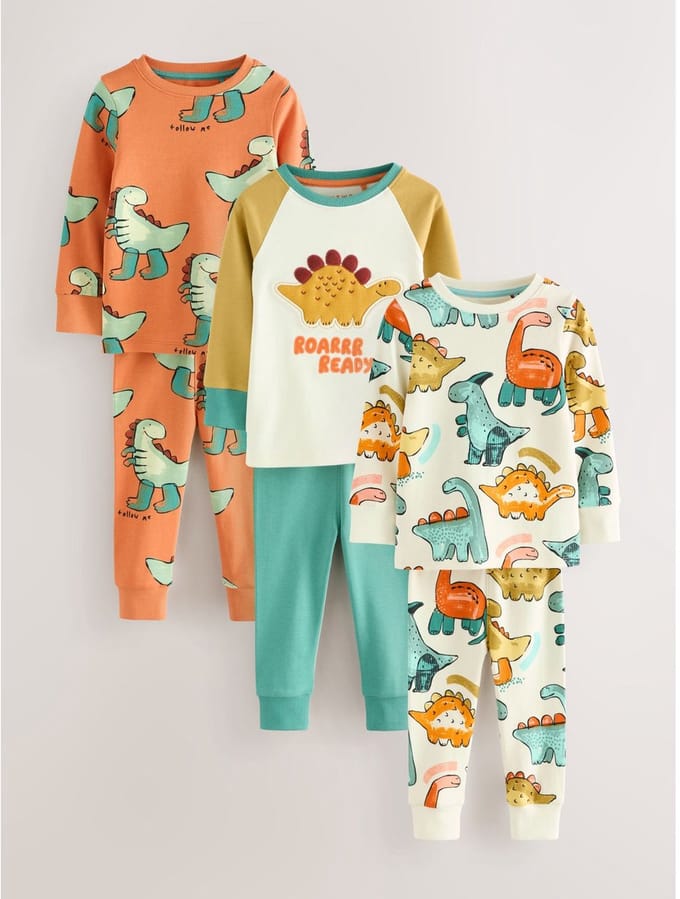 Next - Jongens - Verpakking van 3 knusse pyjama's - Oranje