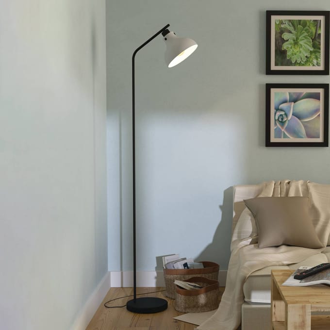 EGLO Matlock Vloerlamp - E27 - 158 cm - Grijs/Zwart