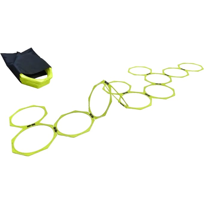 Achthoeken hula-hoops Sporti (x12)