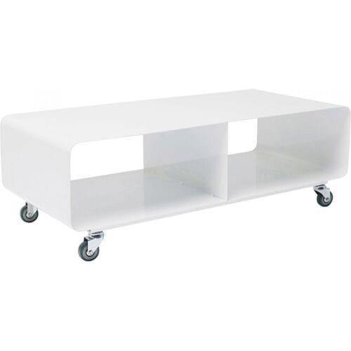Verrijdbaar tv meubel wit 90x42x30cm Kare Design Lounge M