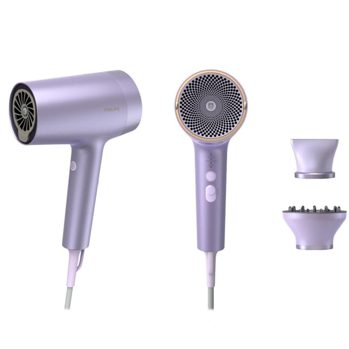 Philips BHD720/10 Haardroger - 1800 W met 4 temperatuurstanden, ionische functie, diffuser en sproeikop