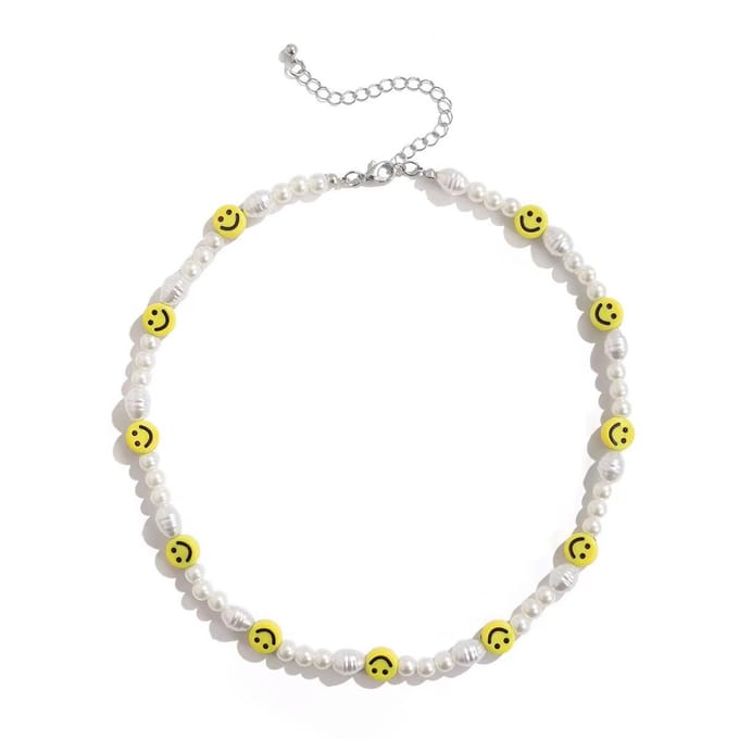 Parelketting heren - Smileys - Parels - Ronde kralen
