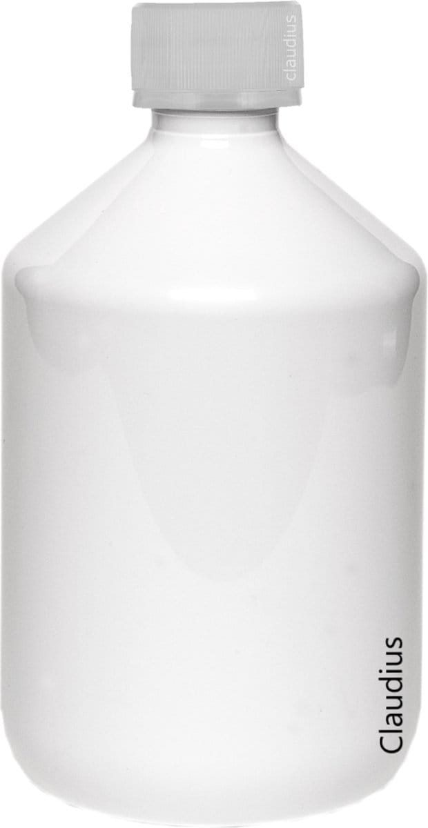 Lege Plastic Fles Apothekersfles 500 ml Wit - met verzegeldop - set van 10 stuks - navulbaar - leeg