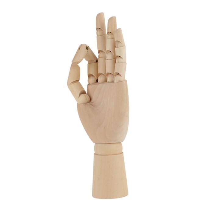 Vrouwen Hand Lichaam Kunstenaar Model Gelede Gearticuleerde Houten Sculptuur Mannequin Houten (#3) left hand beige