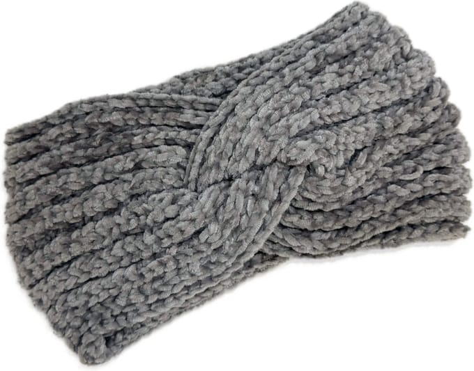 Hoofdband Dames Winter - Stijlvolle Oorwamer - Grijs - 3BMT®