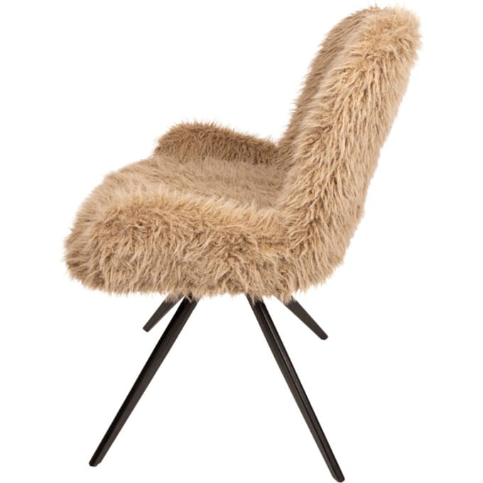 PTMD - Eetkamerstoel Leander - Bruin - 58x53.5x83.5cm