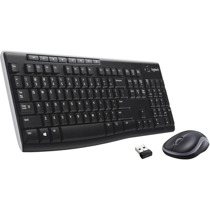 Logitech MK270 Wireless Keyboard and Mouse Combo - US International - Keyboard and mouse set - Engels (US international) - Zwart