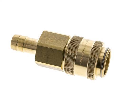 Messing DN 19 Luchtkoppeling Snelkoppeling 19 mm Slangpilaar Double Shut-Off