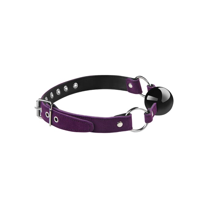 Rimba - Mondknevel - Ball Gag Met Siliconen bal - Paars
