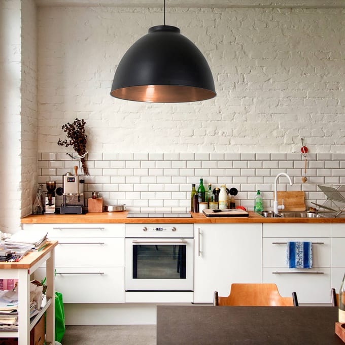 COREP Hanglamp Dock, matzwart, Ø 60 cm, metaal
