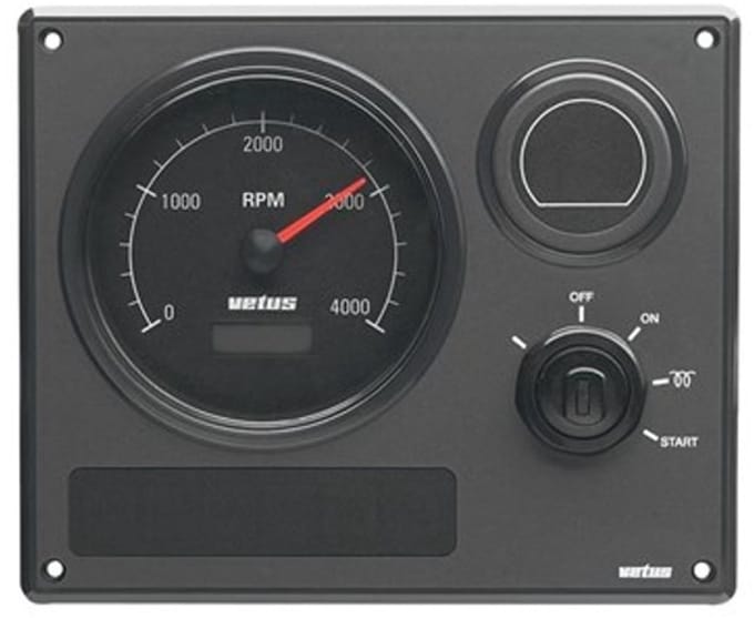 VETUS 12V zwart Motorpaneel 193x161mm| MP22KBS2S