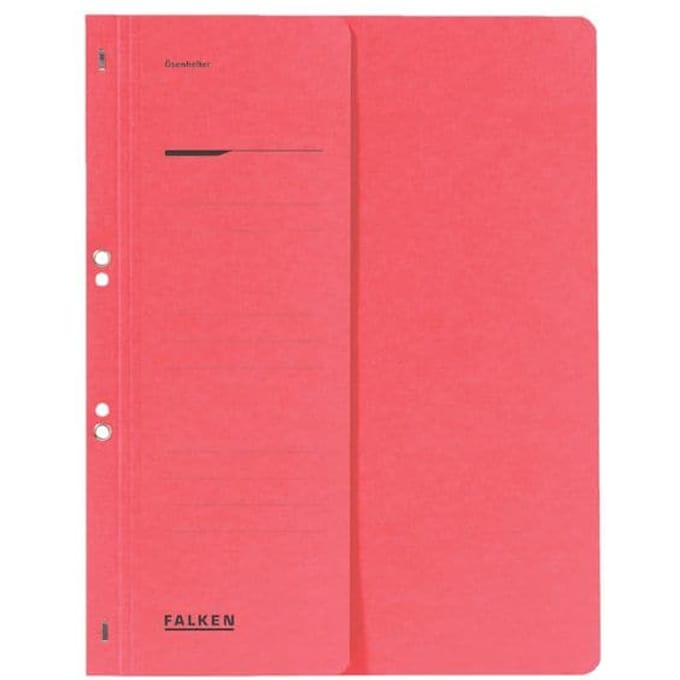 FALKEN ringhechtmap, voor A4, halve kaft, 1 stuk, rood