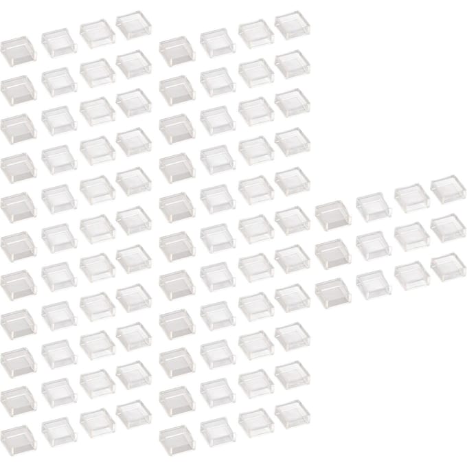 100 stuks Tactiele Schakelaar Afdekking Tactiele Drukknop Kap Vierkant Transparant ABS Set Kit white