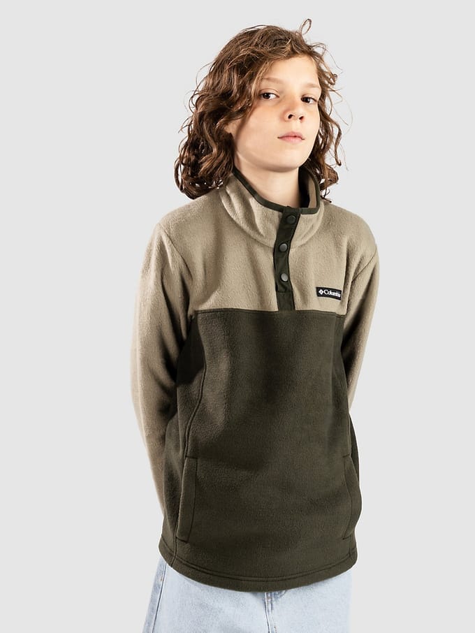 Columbia Steens Mtn II 1/4 Snap Pull-Over Kids Half-Zip Fleece Trui groen