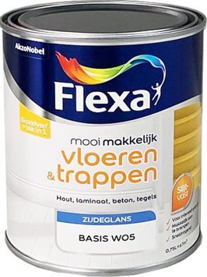Flexa - Mooi Makkelijk Vloeren & Trappen Zijdeglans - Midden Kokos - Mengverf - 0.75 L