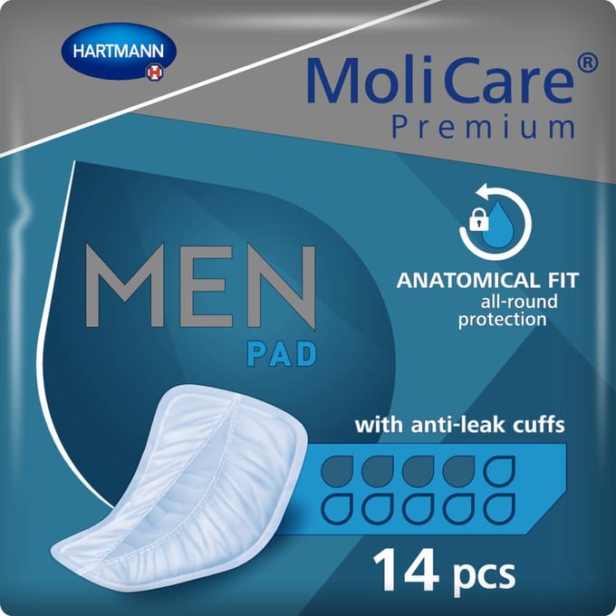 Hartmann Molicare Premium Men Pads 4 druppels - 1 pak van 14 stuks