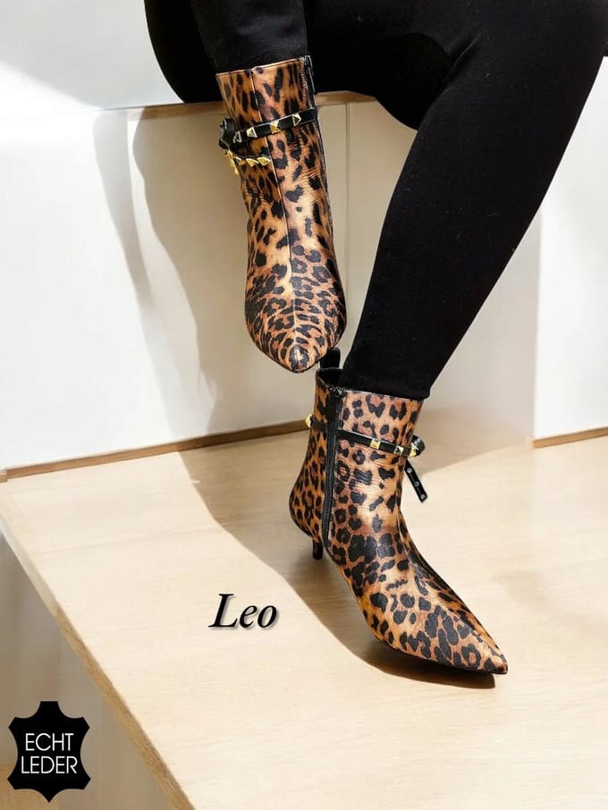 Barla Shoes - Leo - Panterprint - Enkellaars