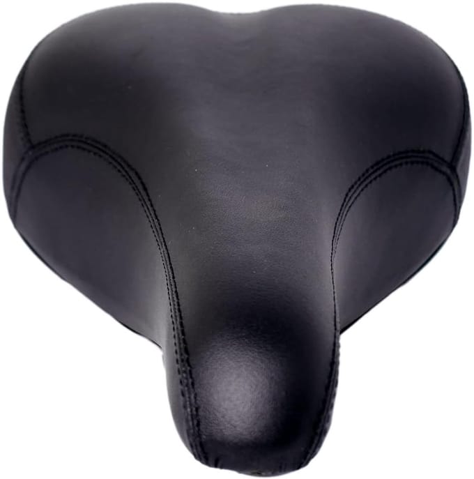 Comfortabel Fietszadel met Spiraalvering Heren Zwart