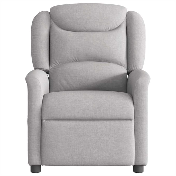 vidaXL - Fauteuil - verstelbaar - stof - wolk - grijs