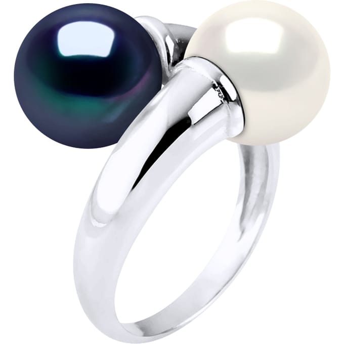 Ring Jij & Ik Bulk - 2 Echte Cultuurzoetwaterparels Rond 9-10 mm