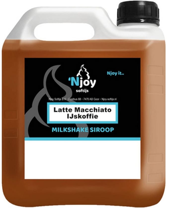 NJOY Shakesiroop Latte Macchiato ijskoffie (2 liter)