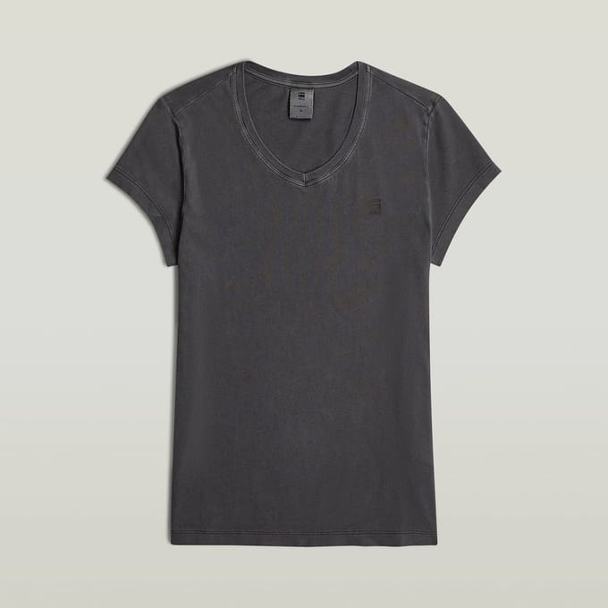 G-STAR Overdyed eyben slim v t 2.0 wmn Dames Top - dk black gd