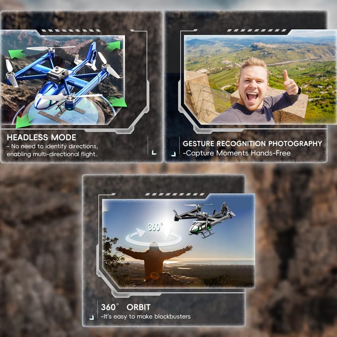 Afstandsbediening Quadcopter Airbus Quadcopter Afstandsbediening Helikopter met Dubbele Camera 720P, Vijf 3 zwart