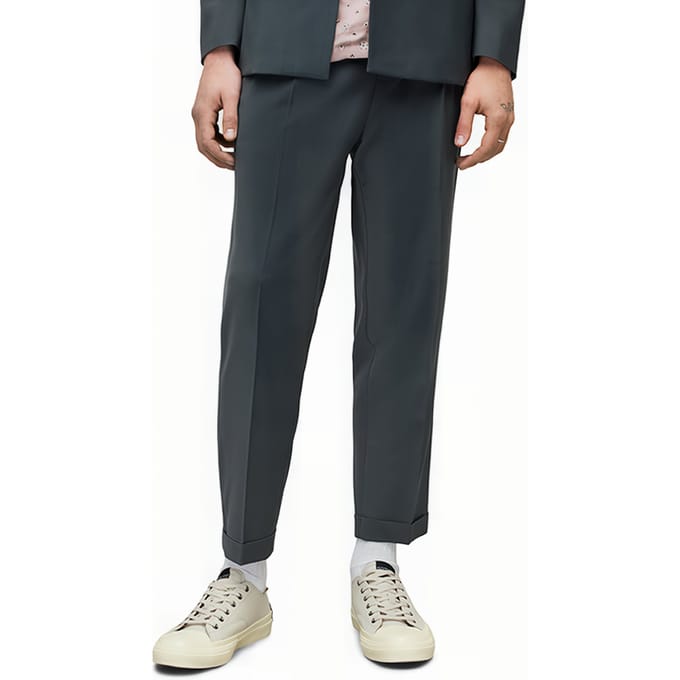 AllSaints Berto Trouser Smoke Blue Maat: W30 | Kostuumbroeken Outlet | Heren | Grijs