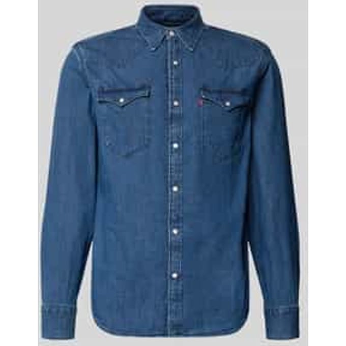 regular fit jeanshemd van puur katoen model 'BARSTOW WESTERN STANDARD'