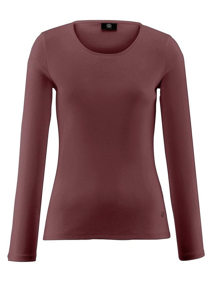 Shirt 100% katoen ronde hals Van Bogner rood