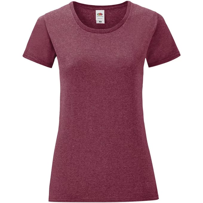 Dames-T-shirt Fruit of the Loom Iconic 150