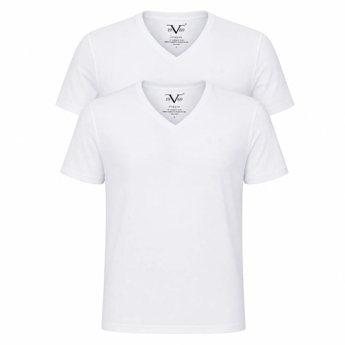 19V69 Italia - 2pack T-Shirts - Wit - L
