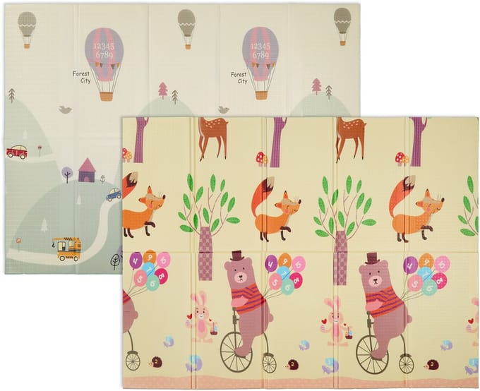 Speelmat baby - opvouwbaar - dubbelzijdig - 200 x 150 cm