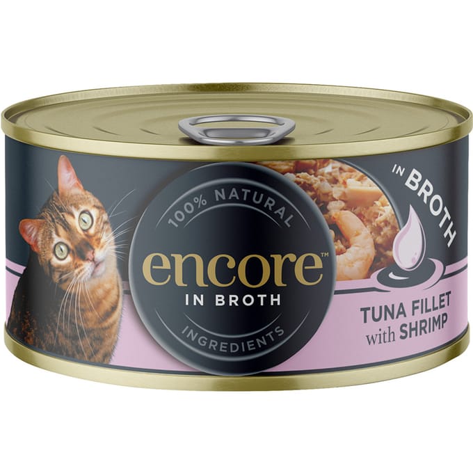 16x 70g Encore Blik Tonijn en garnalen Kattenvoer Nat