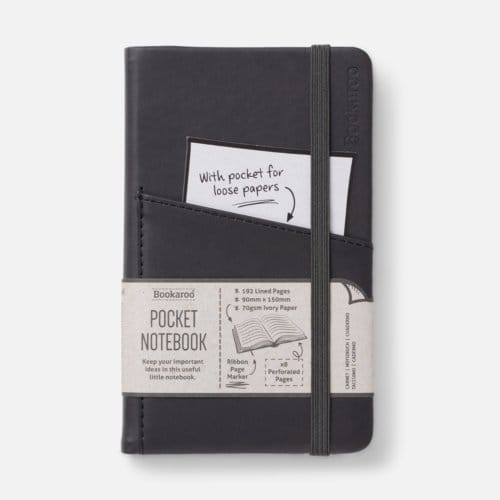 Bookaroo A6 Pocket Notebook- Black