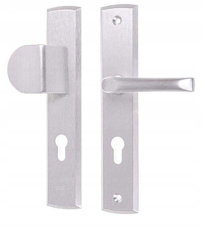 Vaste Buitendeurkruk Manitoba Zilver F1 92mm Aluminium
