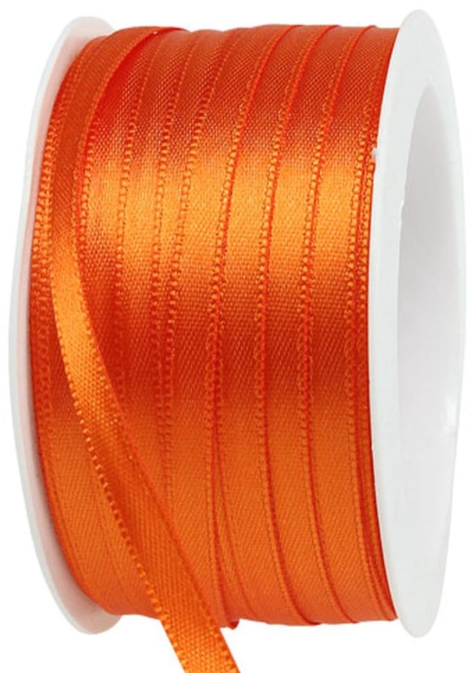 Cadeaulint decoratief lint satijnen lint oranje 6mm × 50m