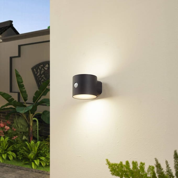 Lindby - solar buitenlamp - 1licht - ABS - H: 8.2 cm - zwart - Inclusief lichtbron