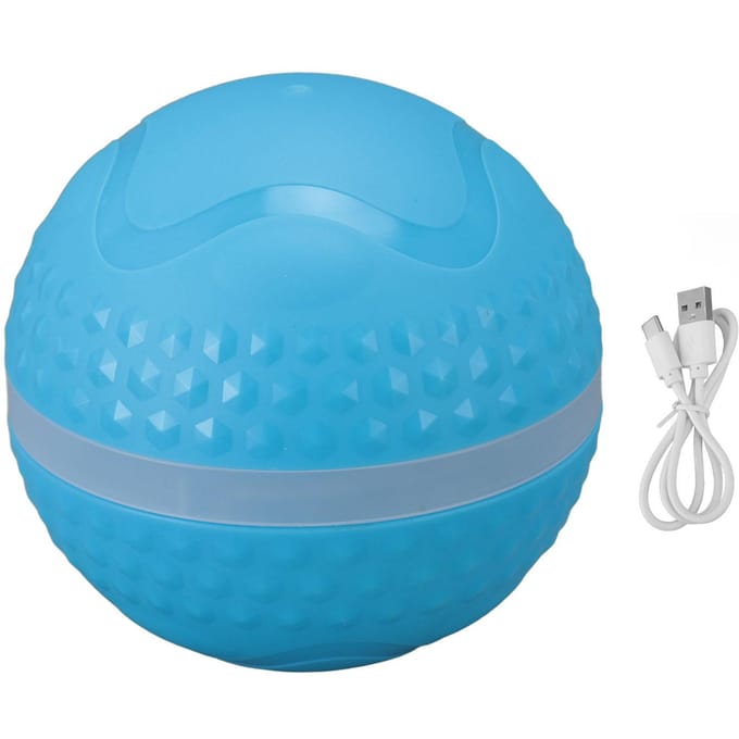 Slim Interactief Hondenspeelgoed Waterdicht Bewegingsgeactiveerd Automatisch Rollend Balspeelgoed blue