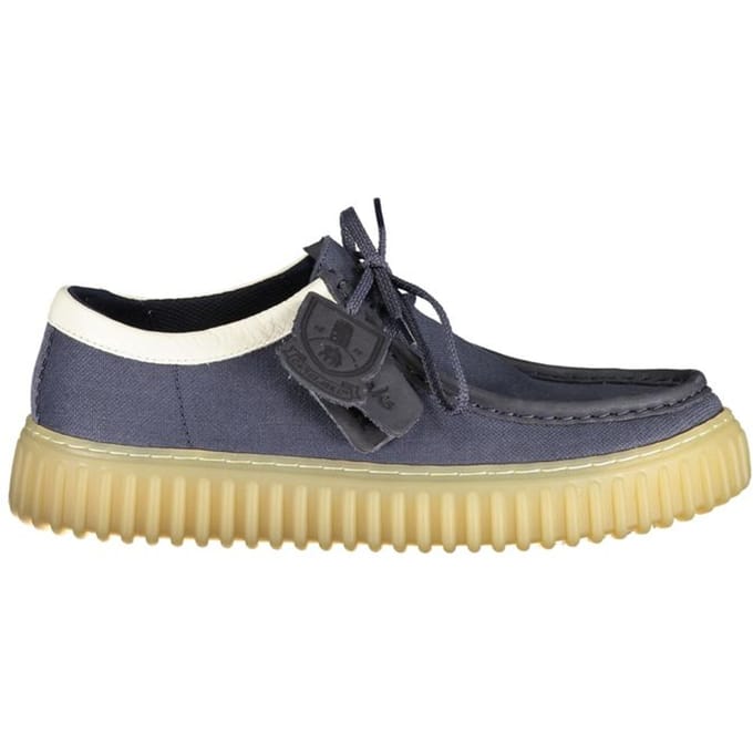 Clarks Blauwe Stof Heren Schoen